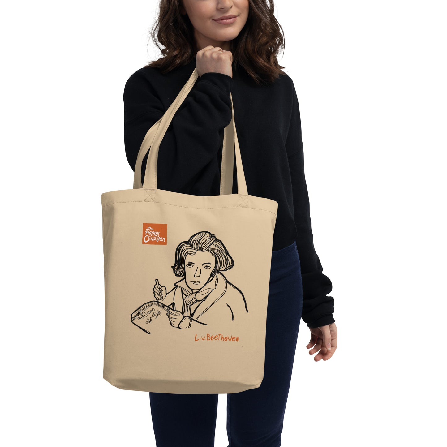 L.V. Beethoven Tote Bag w/Gussets